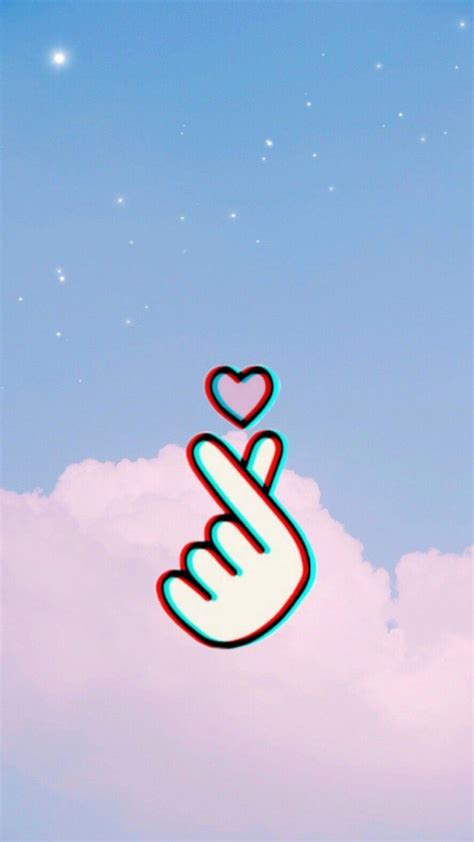 finger heart wallpaper